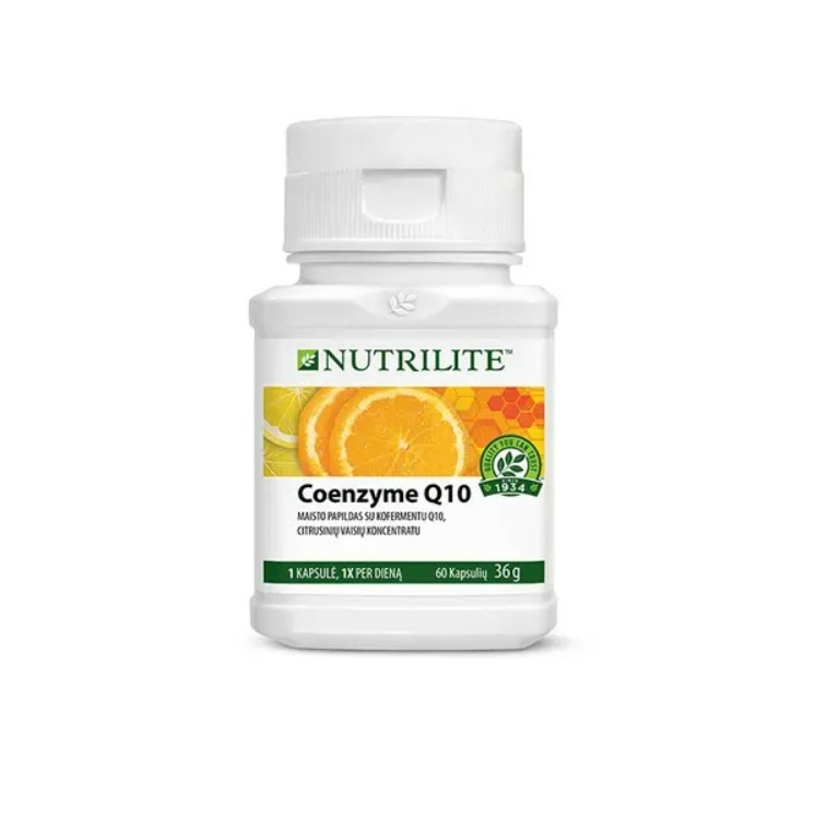 Nutrilite Koenzym Q10 papildas, padedantis organizmui gaminti energiją ir palaikyti sveiką gyvybinę funkciją.