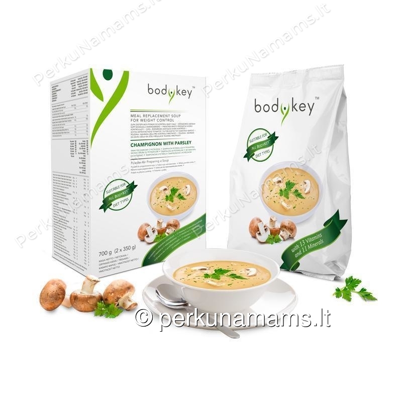 Sriuba su pievagrybiais ir petražolėmis, maisto pakaitalas bodykey by NUTRILITE™ (122164) Sriuba su pievagrybiais ir petražolėmis, maisto pakaitalas bodykey by NUTRILITE™ (122164)