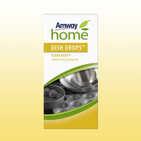 Nerūdijančio plieno šveistukai Dish Drops™ Scrub Buds™ efektyviai pašalina riebalus ir nešvarumus iš virtuvės paviršių.