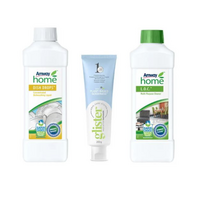 AMWAY produktų asortimentas, apimantis sveikatos, grožio ir namų priežiūros prekes, pristatomas patogiai internetu.