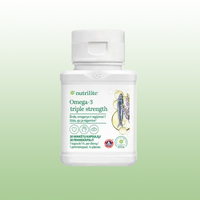 Nutrilite™ Omega-3 maisto papildas su triguba koncentracija, padedantis palaikyti širdies ir smegenų funkcijas.