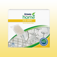 Amway Home™ Dish Drops™ indaplovių tabletės efektyviai pašalina maisto likučius ir dėmes, saugiai prižiūrint indus.